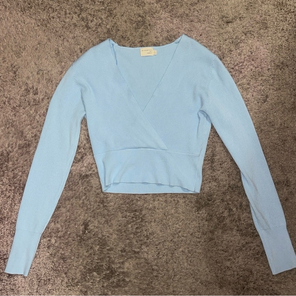 Blue Cropped Sweater